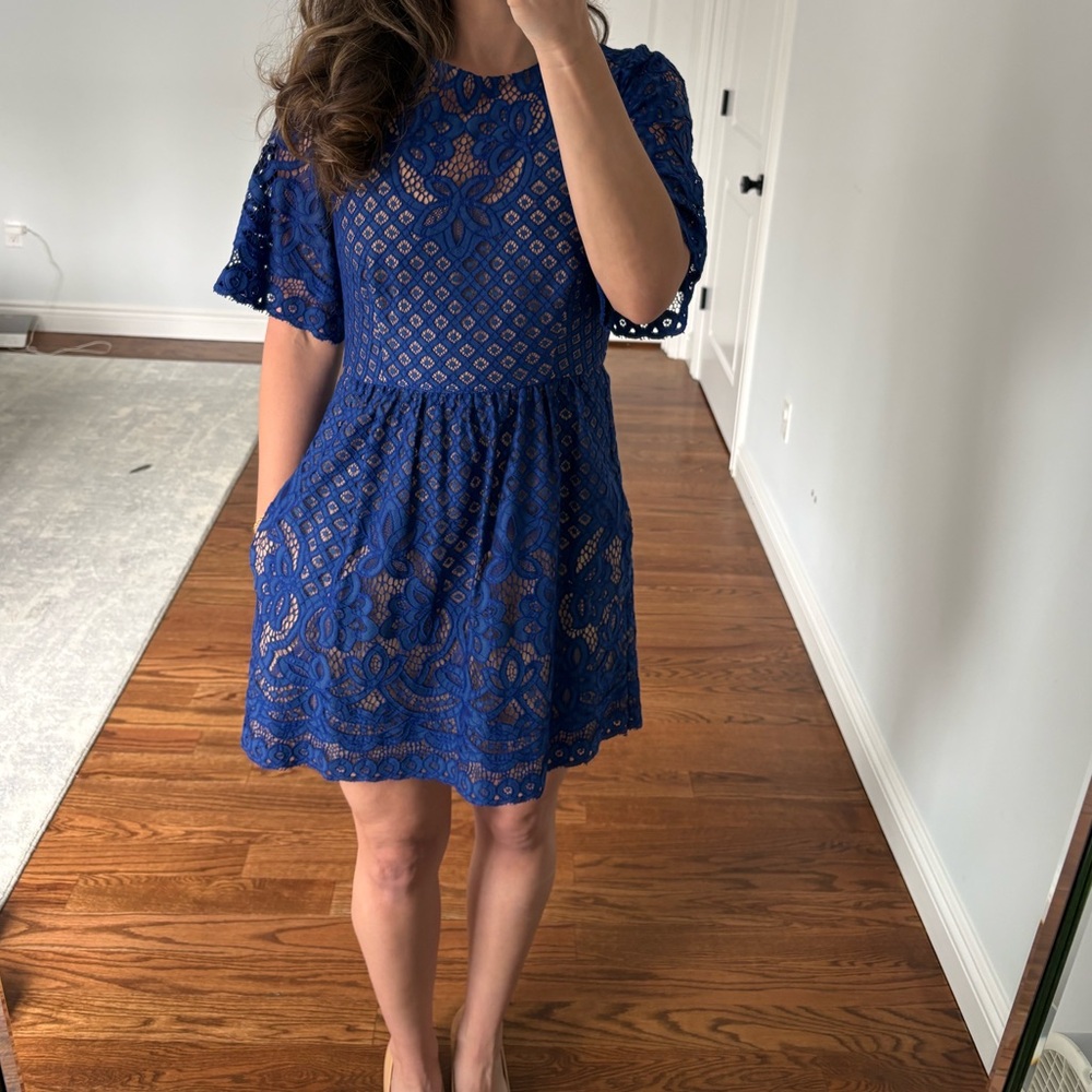 BCBG Blue Lace Dress